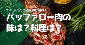 バイソン肉実際に調理して食べてみた